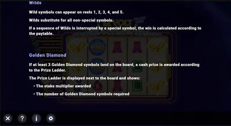 12 Volt Diamonds - một bộ Wild và các biểu tượng trả tiền trên lưới